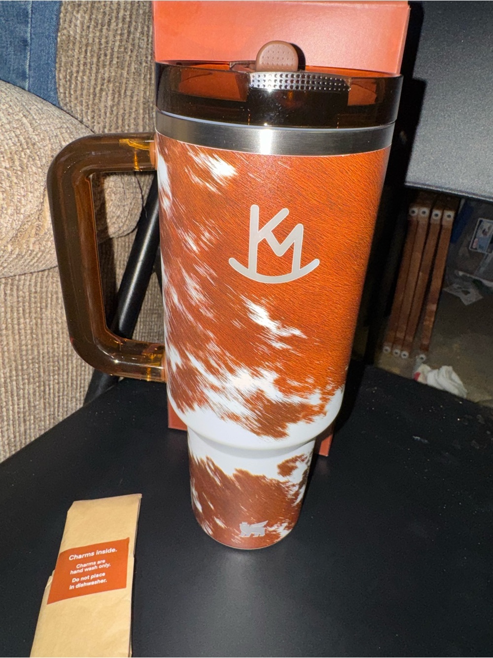 The Kacey Musgraves x Stanley 1913 Quencher ProTour Flip Straw Tumbler 40 OZ Cow - Picture 6 of 7